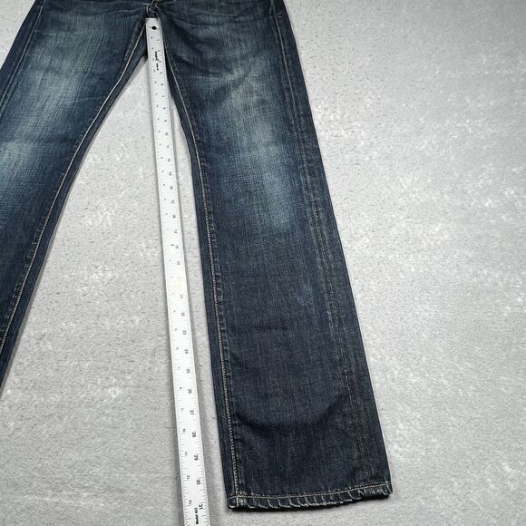 Vince Jeans Mens Size 30 Blue Distressed Straight Leg Denim USA Classic Pockets - Picture 7 of 11